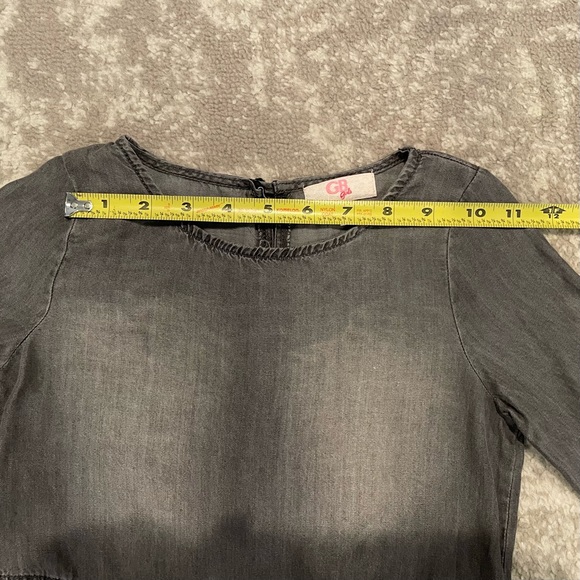 GB Girl size 6X slightly distressed solid gray ruffle dress New w/ tags - Picture 13 of 14